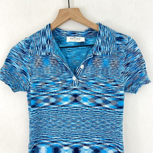 Native Blue Patterned Mini Dress - Picture 4 of 9